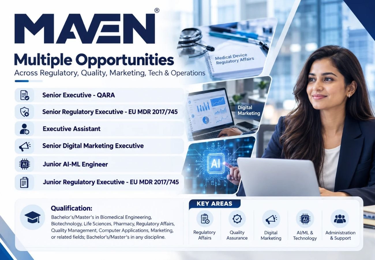 Maven Profcon Hiring for Multiple Roles | Medical Devices, QA, Digital ...