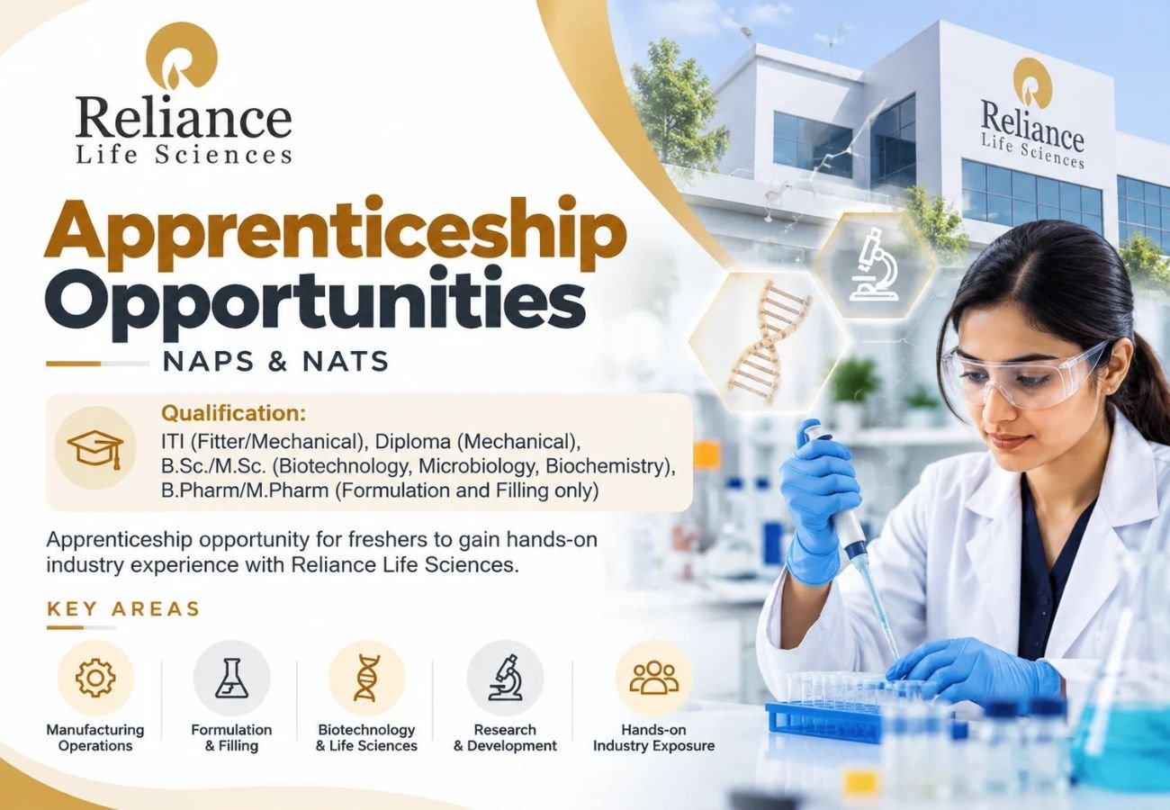 Reliance Life Sciences Walk-In Drive | Apprenticeship Opportunities for ...