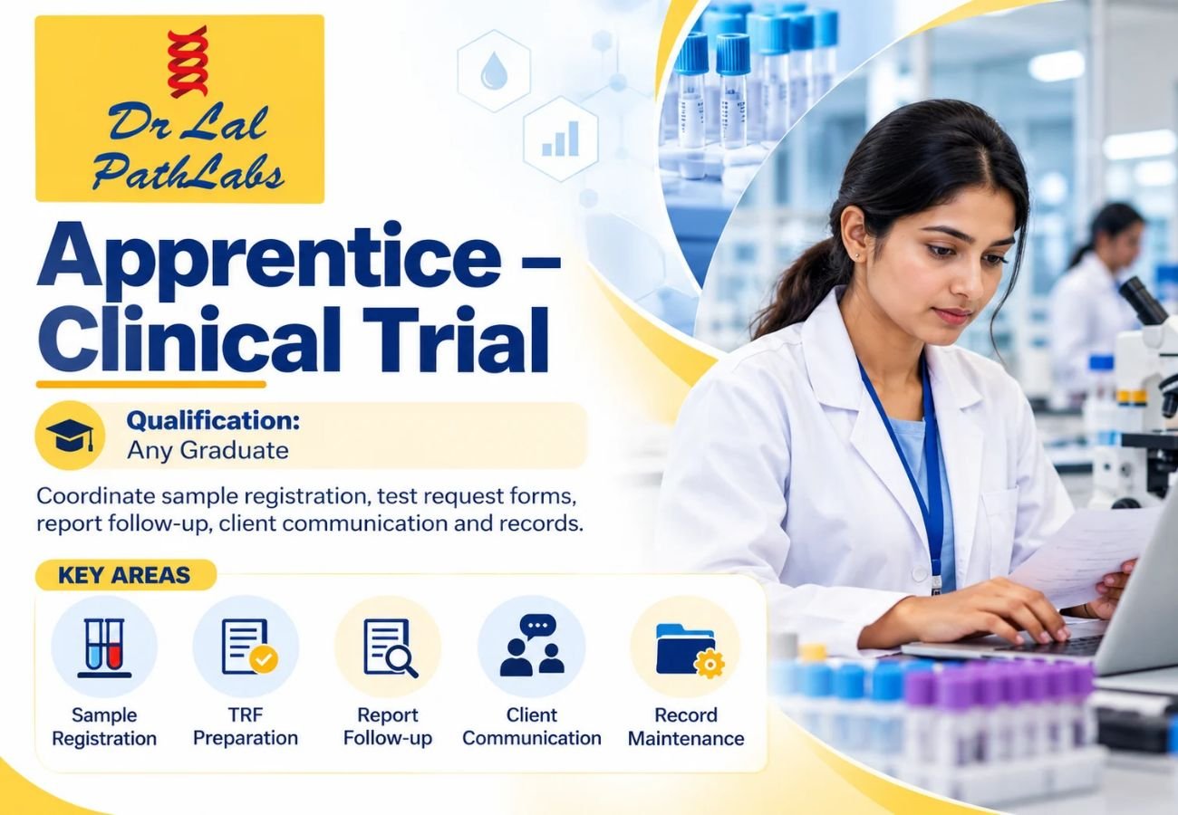 Dr Lal PathLabs Hiring For Apprentice Clinical Trials